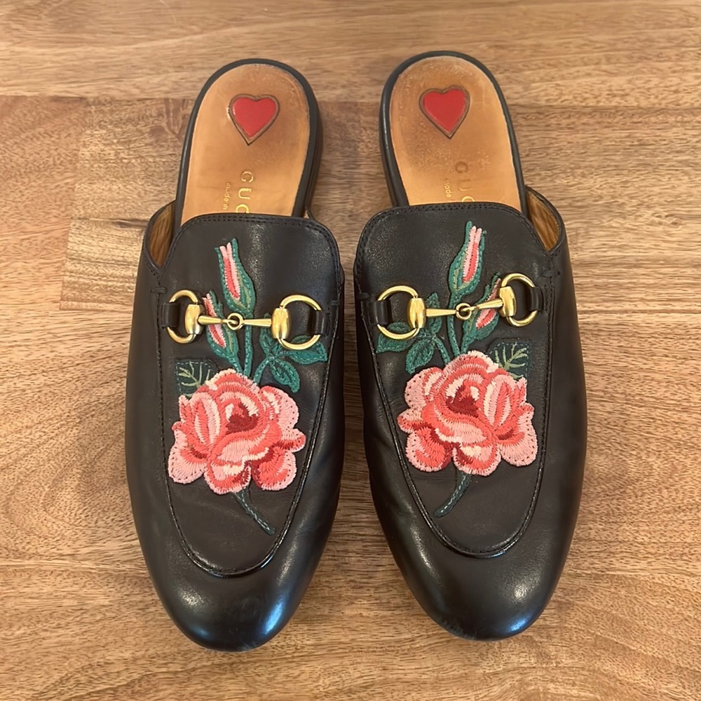 Gucci Princetown Mule with Rose
